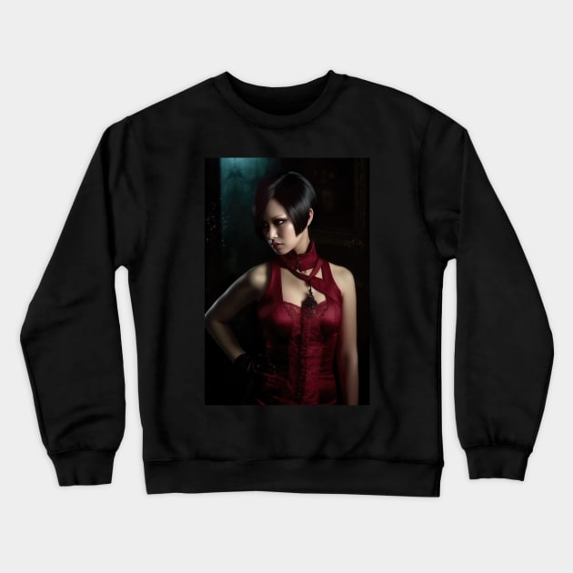 Ada Wong (Resident Evil 4) Crewneck Sweatshirt by Zalbathira